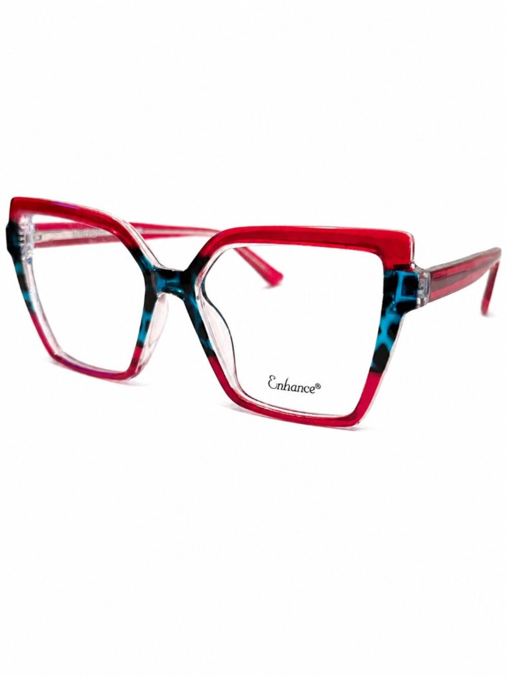Enhance EN4441 Red/Blue Tortoise 55-17-150 Eyeglass Frames